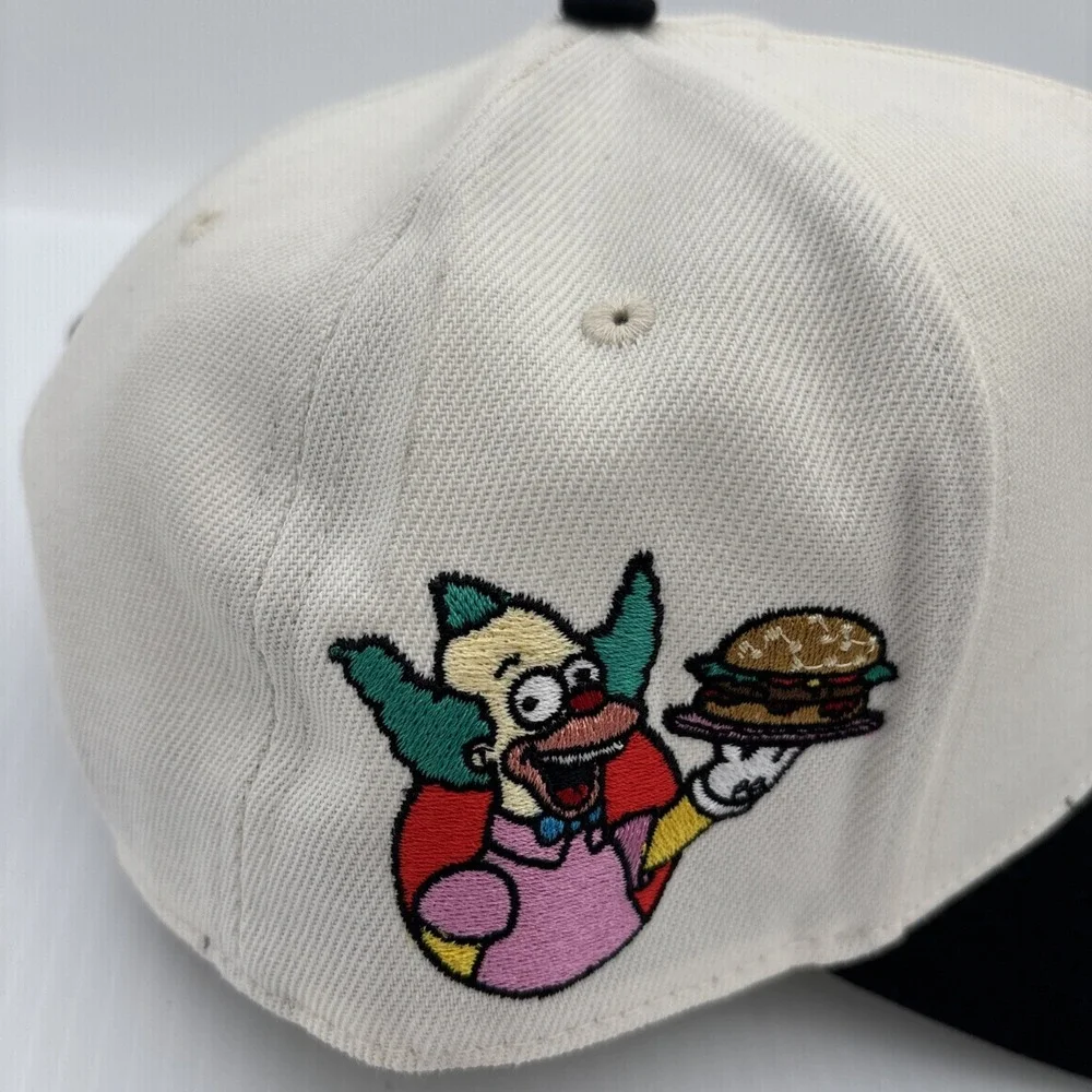 Lids Krusty the Clown Adjustable Hat White Black Blue Cotton The Simpsons
